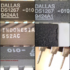 DS1267-010 - TOP - BOTTOM - SIDE - CHIPPED - SLOT MARKS